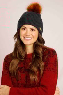 Allium Eco Bobble Hat Navy