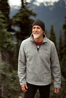 Newport 1/4 Zip Rib Fleece  Frost Grey