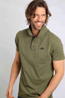 Miles Organic Pique Polo Burnt Olive