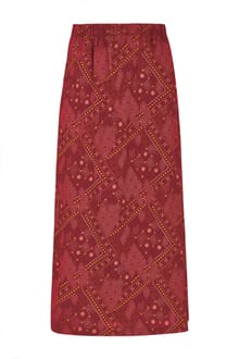 Gia Eco Viscose Printed Midi Skirt Chilli Red