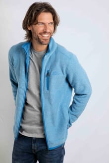 Rossten Eco Full Zip Grid Fleece Sky Blue
