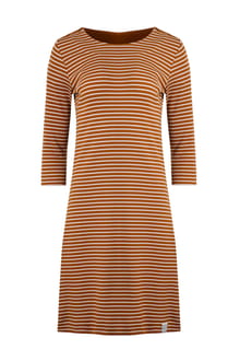 Ianthy Organic Ribbed Jersey Dress Caramel