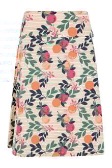 Malmo Organic Printed Jersey Skirt Cantaloupe