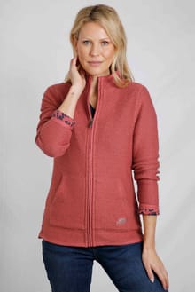 Sontee Full Zip Eco Macaroni Sweatshirt Rosewood