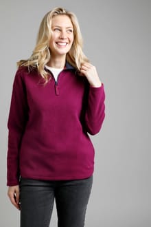 Esterel 1/4 Fleece Microfleece Purple Wine