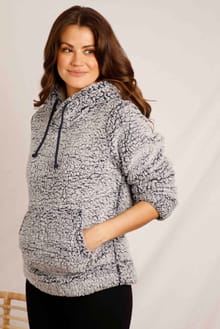 Yara Cosy Fleece Hoodie Navy