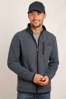Rossten Eco Full Zip Grid Fleece Navy