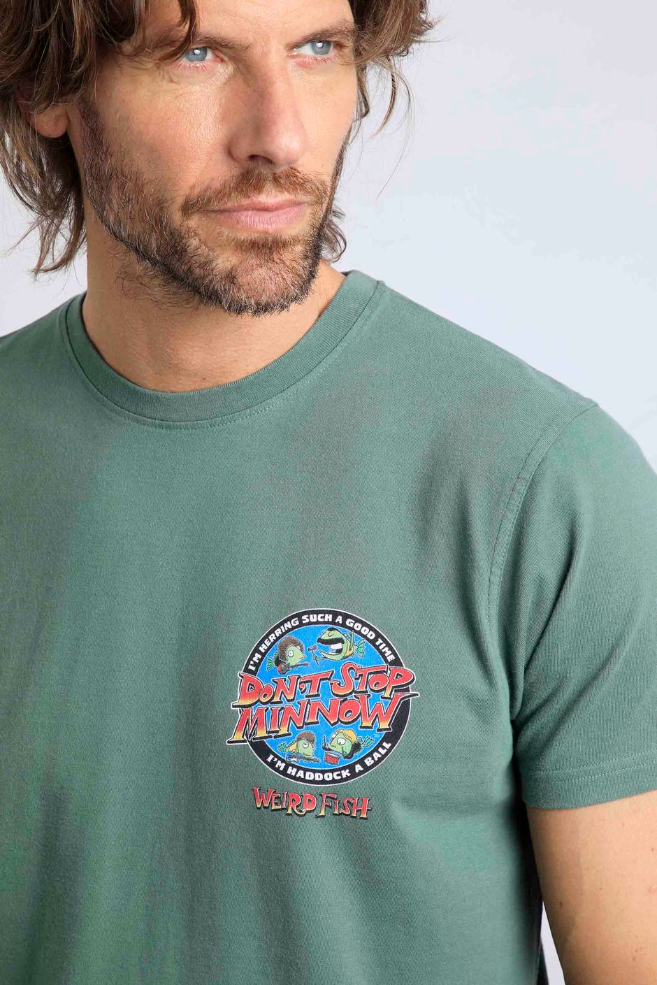 Stop Minnow Artist T-Shirt Dusky Green