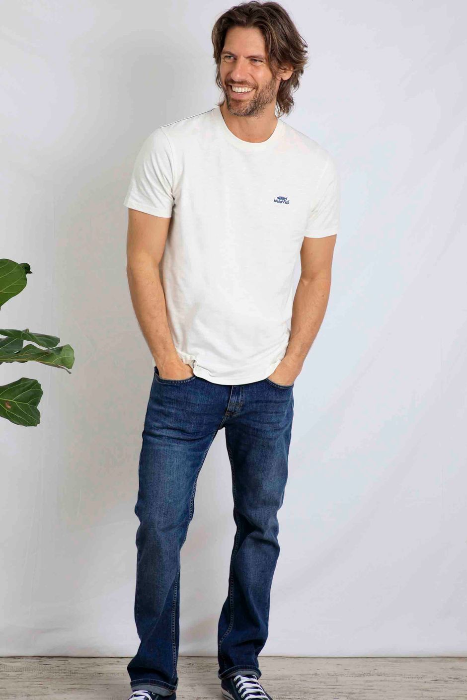 Fished Organic Cotton T-Shirt Dusty White