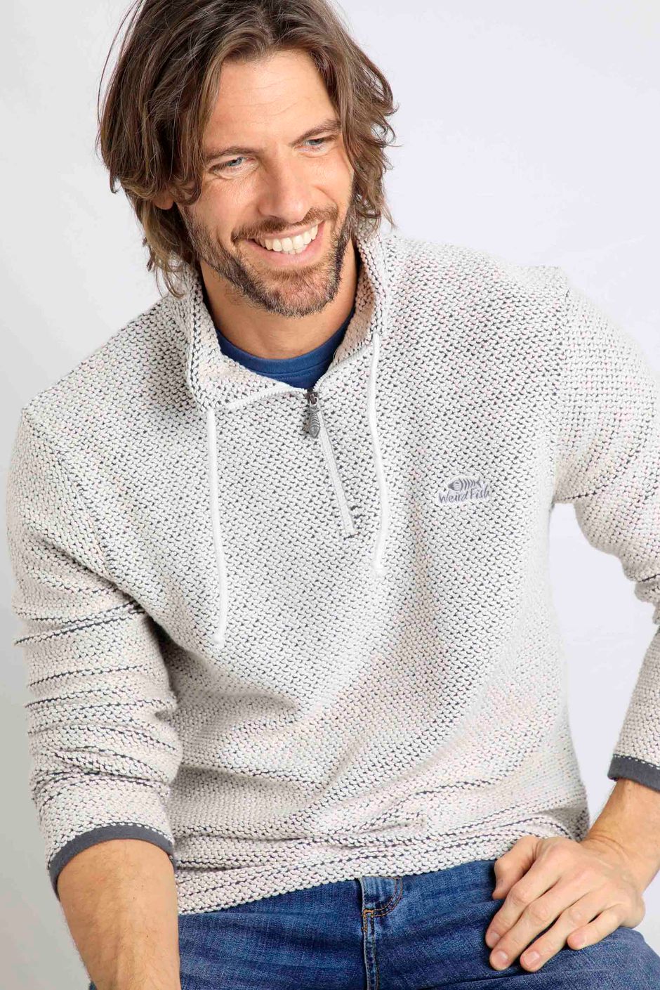 Cruiser Eco 1/4 Zip Macaroni Ecru