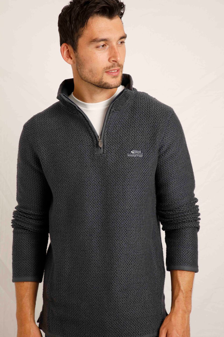 Stern 1/4 Zip Eco Macaroni Sweatshirt Navy