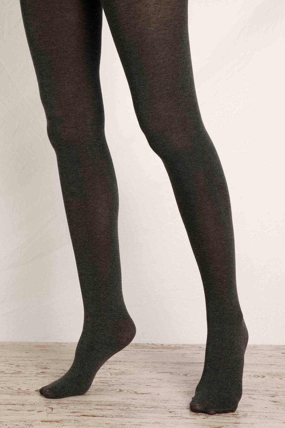 Una Plain Tights Charcoal Marl