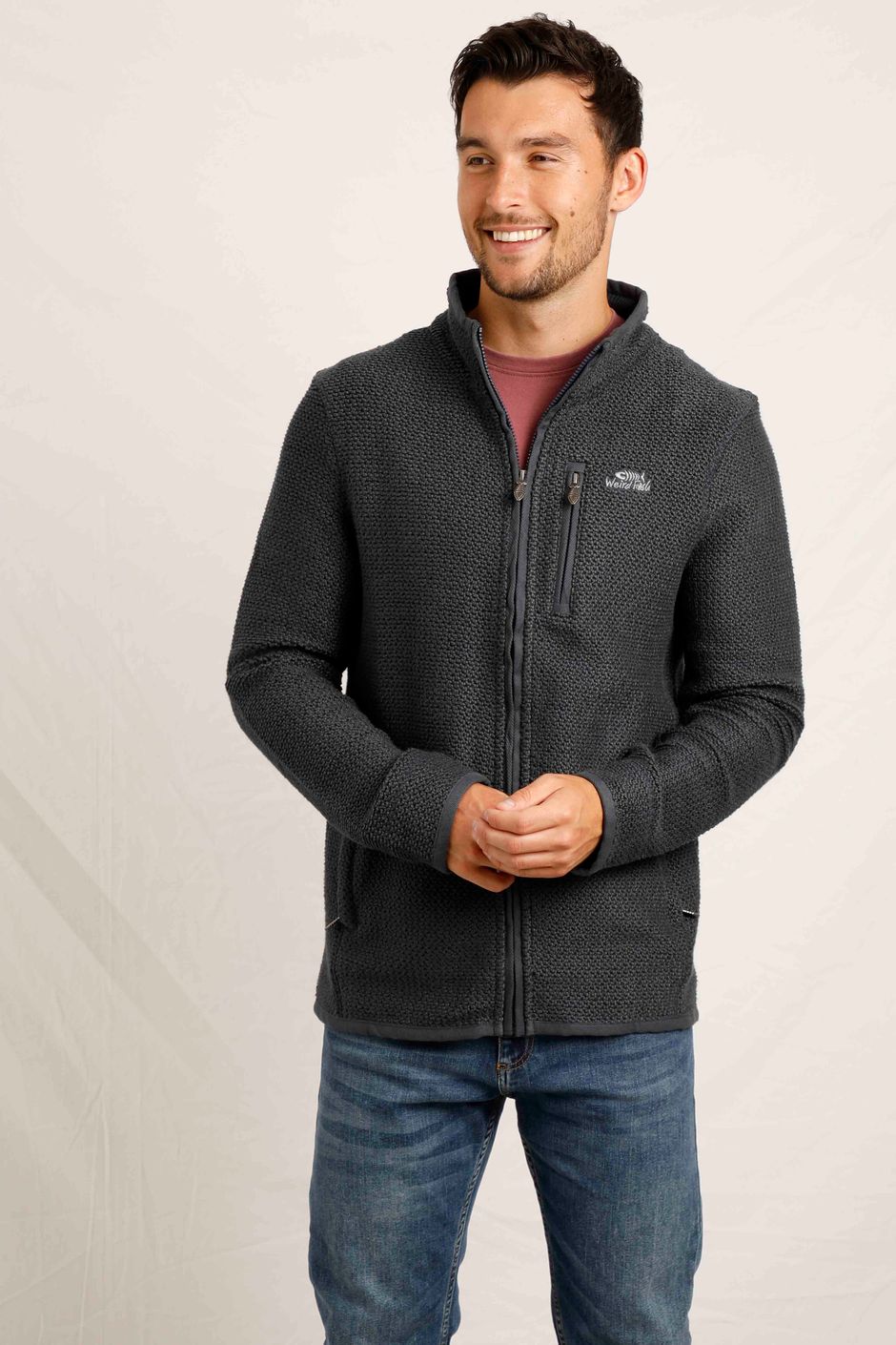Transom Full Zip Eco Macaroni Sweatshirt Navy